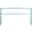 Dash Tempered Glass 1 Shelf Console Table in Clear