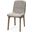 David Grey Fabric Wrap Medium Brown Wood Base Dining Chair