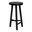 David Sculptural Backless Acacia Wood Bobbin Counter Stool In Black