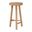David Sculptural Backless Acacia Wood Bobbin Counter Stool In Natural Brown