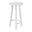David Sculptural Backless Acacia Wood Bobbin Counter Stool In White