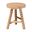 David Turned Bobbin Acacia Wood Multipurpose Accent Stool with Tripod Base In Natural Brown