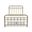 Davina Queen Complete Bed with Metal Profile and Platform In Milky Gold