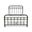 Davina Queen Complete Bed with Metal Profile and Platform In Weathered Bronze