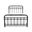 Davina Queen Complete Bed with Metal Profile In Weathered Iron