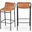 Dax Vegan Leather Counter Stool In Cognac