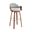 Daxton 26 Inch Gray Faux Leather and Walnut Wood Bar Stool