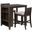 Daye Dark Cherry 3 Piece Pack Counter Height Set