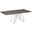 Dcota Dining Table With Brushed Stainless Steel Base and Brown Marbled Top