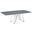 Dcota Dining Table With Brushed Stainless Steel Base and Gray Top