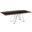 Dcota Dining Table With Brushed Stainless Steel Base and Smoked Top