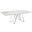 Dcota Dining Table With Brushed Stainless Steel Base and White Marbled Top