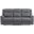 Dean Double Reclining Sofa In Gray