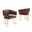 Dean Leathaire Tri-Leg Dining Chair Set of 2 in Mocha