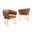 Dean Leathaire Tri-Leg Dining Chair Set of 2 in Toffee