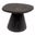 Declan 20.5 Inch Asymmetrical Organic-Shaped Mango Wood Accent Table with Conical Base In Black