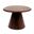 Declan 20.5 Inch Asymmetrical Organic-Shaped Mango Wood Accent Table with Conical Base In Walnut