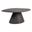 Declan Asymmetrical Organic-Shaped Mango Wood Coffee Table with Conical Base In Black
