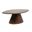 Declan Asymmetrical Organic-Shaped Mango Wood Coffee Table with Conical Base In Walnut