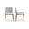 Deco Oak Dining Chair Set Of 2 In Light Grey