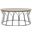 Deion Light Oak and Black Retro Mid Century Wood Coffee Table