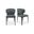 Delaney Side Chair Set of 2 In Grey