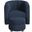 Delaney Swivel Chair with Ottoman In Blue