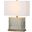 Delia Cream and Off-White 20.5 Inch Faux Alligator Table Lamp