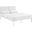 Della King Vinyl Bed In White