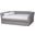 Delora Modern And Contemporary Light Grey Fabric Upholstered Queen Size Daybed With Roll-Out Trundle Bed