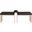 Delphine Vegan Leather Upholstered Bench In Black and Natural