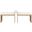 Delphine Vegan Leather Upholstered Bench In Cream and Natural