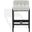 Delphini Boucle Barstool In Ivory and Black