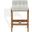 Delphini Boucle Barstool In Ivory and Walnut
