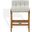 Delphini Boucle Counter Stool In Ivory and Walnut