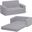 Cozee Flip Out 2 In 1 Convertible Sofa To Lounger For Kids In Grey Sherpa