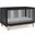 Poppy 4 In 1 Convertible Crib With Greenguard Gold Certified In Midnight Grey With Natural