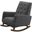 Demetrius Dark Grey Velvet Fabric Rocking Chair