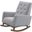 Demetrius Grey Microfiber Rocking Chair