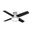 Dempsey 44 Inch Low Profile Ceiling Fan with LED Light Kit and Handheld Remote In Brushed Nickel and Black Oak