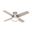 Dempsey 44 Inch Low Profile Ceiling Fan with LED Light Kit and Handheld Remote In Brushed Nickel and Light Gray Oak