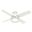 Dempsey 44 Inch Low Profile Ceiling Fan with LED Light Kit and Handheld Remote In Fresh White and Blonde Oak