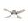 Dempsey 44 Inch Low Profile Ceiling Fan with LED Light Kit and Handheld Remote In Matte Silver and Light Gray Oak