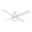 Dempsey 52 Inch Damp Rated Ceiling Fan with LED Light Kit and Handheld Remote In Fresh White and Washed Oak