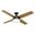 Dempsey 52 Inch Damp Rated Ceiling Fan with LED Light Kit and Handheld Remote In Matte Black and Black Willow