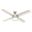 Dempsey 52 Inch Damp Rated Ceiling Fan with LED Light Kit and Handheld Remote In Matte Nickel