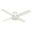 Dempsey 52 Inch Low Profile Ceiling Fan and Handheld Remote In Fresh White and Blonde Oak