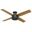 Dempsey 52 Inch Low Profile Ceiling Fan and Handheld Remote In Noble Bronze and Mid Century Walnut