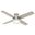 Dempsey 52 Inch Low Profile Ceiling Fan with LED Light Kit and Handheld Remote In Brushed Nickel and Light Gray Oak
