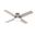 Dempsey 52 Inch Low Profile Ceiling Fan with LED Light Kit and Handheld Remote In Matte Silver and Light Gray Oak